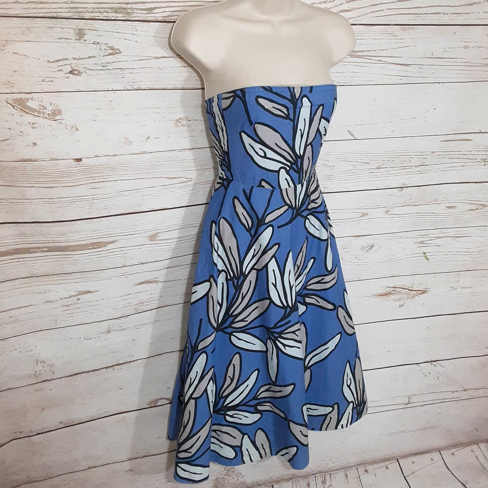 Bitten by SJP Blue Floral Strapless Dress - Picture 2 of 6